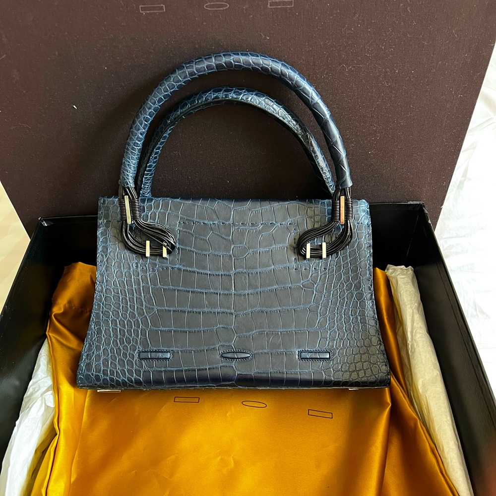 VBH Italian Crocodile Cruiser Handbag
